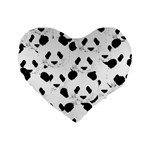 Panda pattern Standard 16  Premium Heart Shape Cushions Front