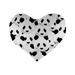 Panda pattern Standard 16  Premium Heart Shape Cushions Back