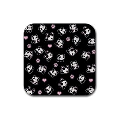 Panda pattern Rubber Coaster (Square) 