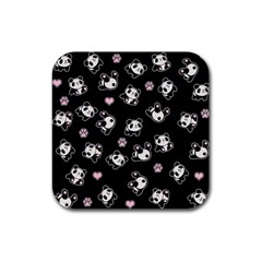 Panda pattern Rubber Square Coaster (4 pack) 