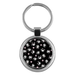 Panda Pattern Key Chains (round)  by Valentinaart