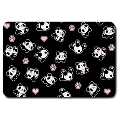 Panda Pattern Large Doormat  by Valentinaart