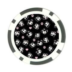 Panda Pattern Poker Chip Card Guard by Valentinaart