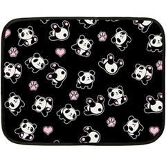 Panda Pattern Fleece Blanket (mini) by Valentinaart