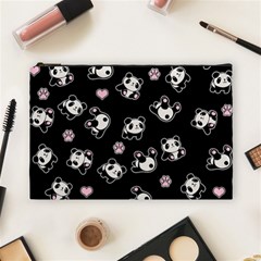 Panda Pattern Cosmetic Bag (large)  by Valentinaart