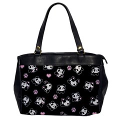 Panda Pattern Office Handbags by Valentinaart