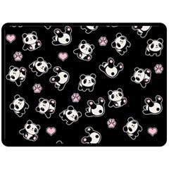 Panda pattern Fleece Blanket (Large) 