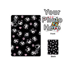 Panda Pattern Playing Cards 54 (mini)  by Valentinaart