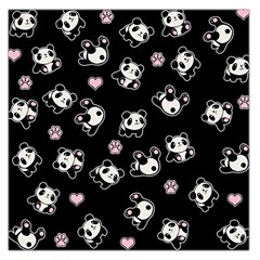 Panda pattern Large Satin Scarf (Square)