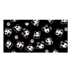 Panda Pattern Satin Shawl by Valentinaart