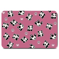 Panda Pattern Large Doormat  by Valentinaart