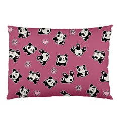 Panda Pattern Pillow Case by Valentinaart