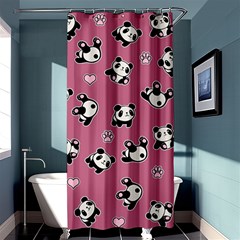 Panda Pattern Shower Curtain 36  X 72  (stall)  by Valentinaart