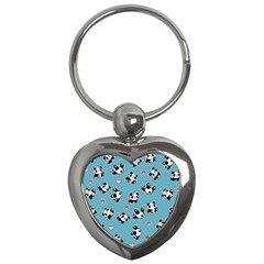 Panda Pattern Key Chains (heart)  by Valentinaart