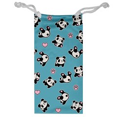 Panda Pattern Jewelry Bag by Valentinaart