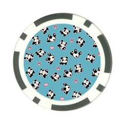 Panda Pattern Poker Chip Card Guard by Valentinaart