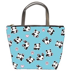 Panda Pattern Bucket Bags by Valentinaart