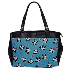 Panda Pattern Office Handbags by Valentinaart