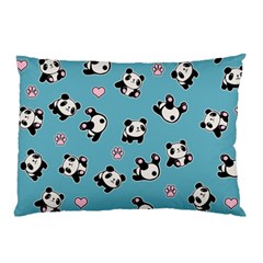 Panda Pattern Pillow Case (two Sides) by Valentinaart