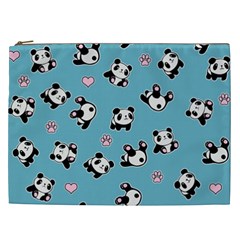 Panda Pattern Cosmetic Bag (xxl)  by Valentinaart