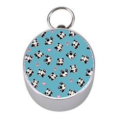 Panda Pattern Mini Silver Compasses by Valentinaart