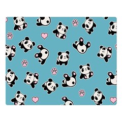 Panda Pattern Double Sided Flano Blanket (large)  by Valentinaart