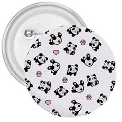 Panda Pattern 3  Buttons by Valentinaart