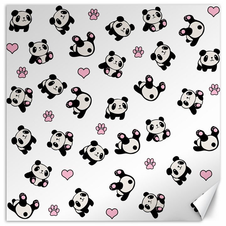 Panda pattern Canvas 20  x 20  