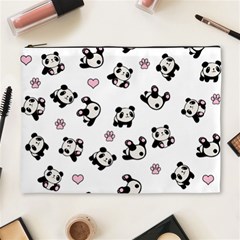 Panda Pattern Cosmetic Bag (xl) by Valentinaart