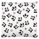 Panda pattern Large Flano Cushion Case (Two Sides) Front