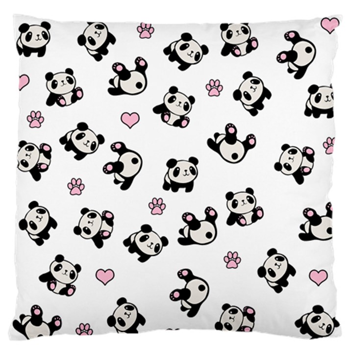 Panda pattern Large Flano Cushion Case (Two Sides)