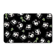 Panda Pattern Magnet (rectangular) by Valentinaart