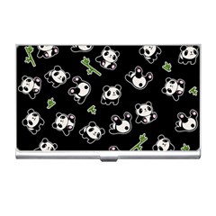 Panda Pattern Business Card Holders by Valentinaart