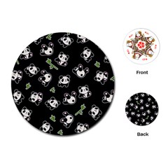 Panda Pattern Playing Cards (round)  by Valentinaart