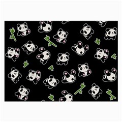 Panda Pattern Large Glasses Cloth (2-side) by Valentinaart