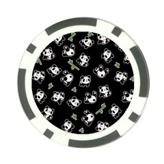 Panda Pattern Poker Chip Card Guard by Valentinaart