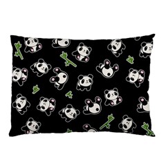 Panda Pattern Pillow Case by Valentinaart