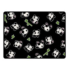 Panda Pattern Fleece Blanket (small) by Valentinaart