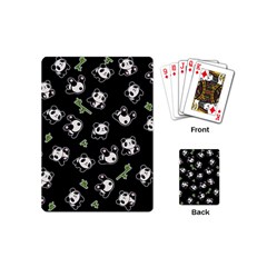 Panda Pattern Playing Cards (mini)  by Valentinaart