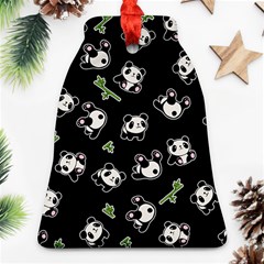 Panda Pattern Bell Ornament (two Sides) by Valentinaart