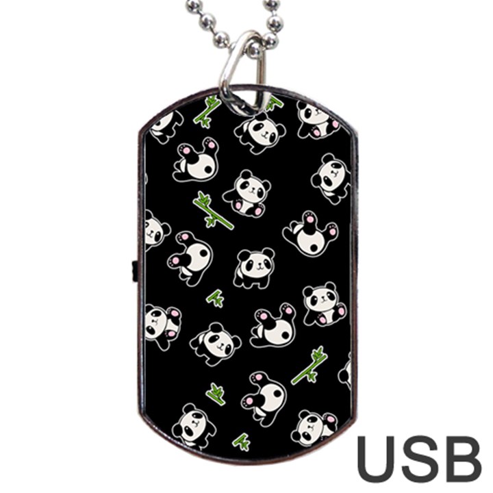 Panda pattern Dog Tag USB Flash (One Side)