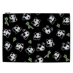 Panda Pattern Cosmetic Bag (xxl)  by Valentinaart