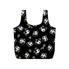 Panda Pattern Full Print Recycle Bags (s)  by Valentinaart