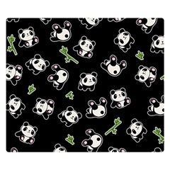 Panda Pattern Double Sided Flano Blanket (small)  by Valentinaart