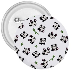 Panda Pattern 3  Buttons by Valentinaart