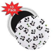 Panda Pattern 2 25  Magnets (10 Pack)  by Valentinaart