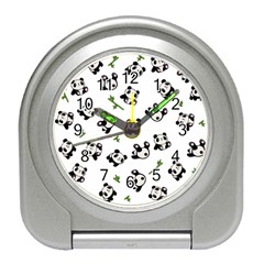 Panda Pattern Travel Alarm Clocks by Valentinaart