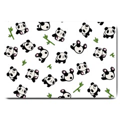 Panda Pattern Large Doormat  by Valentinaart