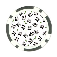 Panda Pattern Poker Chip Card Guard by Valentinaart