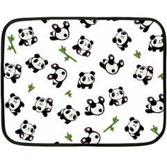 Panda Pattern Double Sided Fleece Blanket (mini)  by Valentinaart